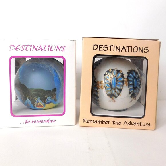 Lot Of Handmade 3.5" Glass Destinations Ornament to Remember Made in Poland - Picture 2 of 15